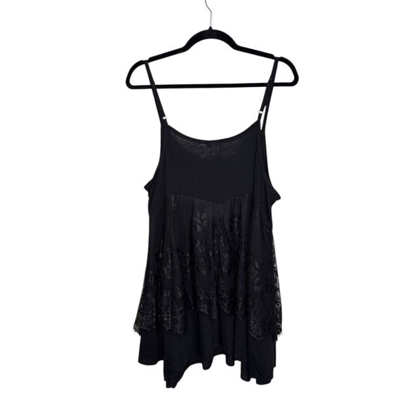 Torrid Women’s 1X Babydoll Cami Tank Top Black Flutter Lace Goth Whimsigoth - Picture 4 of 4